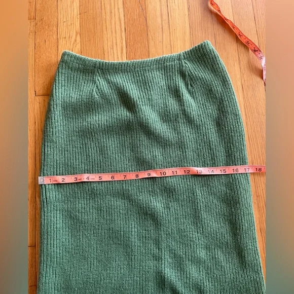 50s Vintage Jantzen Green Knit Skirt - Picture 9 of 10